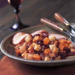 Roasted Turnips, Sweet Potatoes, Apples, and Dried Cranberries