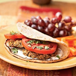 Baked Falafel Sandwiches with Yogurt-Tahini Sauce