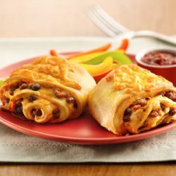 Beef and Bean Crescent Burritos