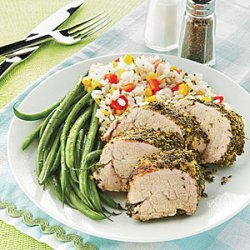 Pork Tenderloin with Cornmeal-Herb Crust