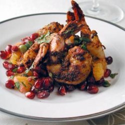 Blackened Shrimp with Pomegranate-Orange Salsa