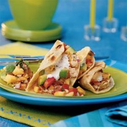 Cumin-spiced Mahi Mahi Tacos with Nectarine-Avocado Salsa