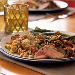 Sauteed Duck Breast with Cherry-Pistachio Salsa