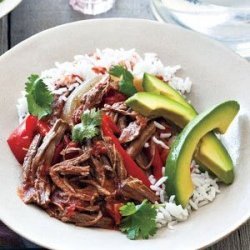 Slow Cooker Cuban Braised Beef and Peppers