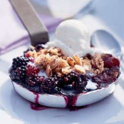 Triple-Berry Crisps with Meringue Streusel