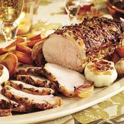 Rosemary-Garlic Pork With Roasted Vegetables & Caramelized Apples