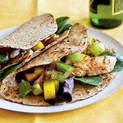 Fish Tacos with Mango Salsa Verde