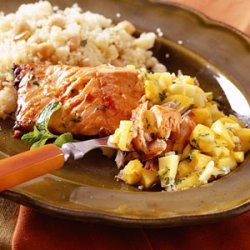 Moroccan Roasted Salmon with Mango Salsa