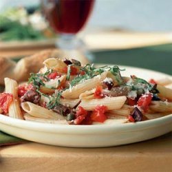 Penne with Tomatoes, Olives, and Capers