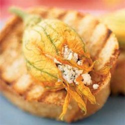 Stuffed Squash Blossom Bruschetta