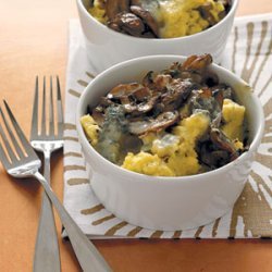 Baked Polenta with Mushrooms and Gorgonzola