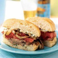 Grilled Vidalia Onion and Steak Sandwiches