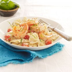 Creamy Tomato-Basil Pasta with Shrimp