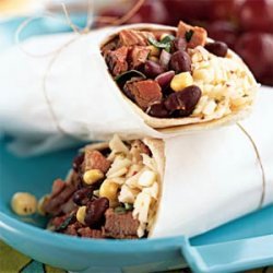 Southwestern Steak, Corn, and Black Bean Wraps