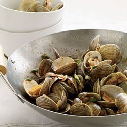 Clams with Pork and Golden Garlic