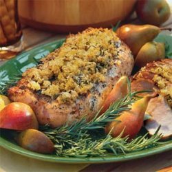 Grilled Pork Loin With Rosemary-Breadcrumb Crust