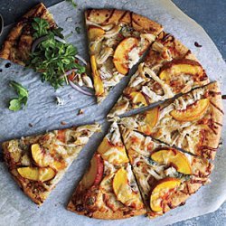 Peach and Gorgonzola Chicken Pizza