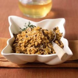 Baked Barley with Shiitake Mushrooms and Caramelized Onions