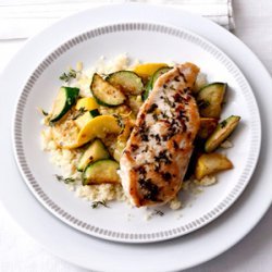 Sauteed Zucchini with Lemon-Thyme Chicken