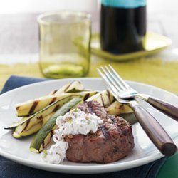 Grilled Beef Tenderloin with Horseradish-Walnut Sauce