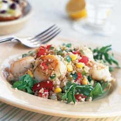 Lemon-Dill Bulgur Salad with Scallops