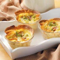 Broccoli Quiche Crepe Cups