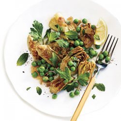 Artichoke and Pea Saute