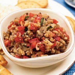 Eggplant and Tomato-Mint Salsa