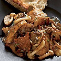 Chicken, Wild Mushroom and Roasted-Garlic Saute