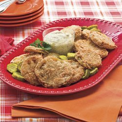 Fried Green Tomatoes With Bread-and-Butter Pickle Remoulade