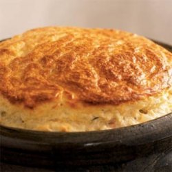 Ham and Two-Cheese Spoon Bread