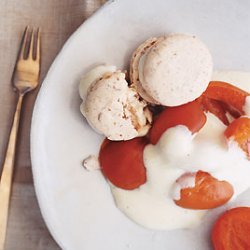 Vanilla-Poached Apricots with Zabaglione