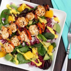 Mango Salad with Grilled Shrimp