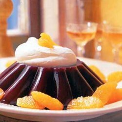 Blood Orange Jelly with Brandied Whipped Cream