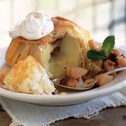 Apples Baked in Phyllo with Pear-and-Pecan Filling