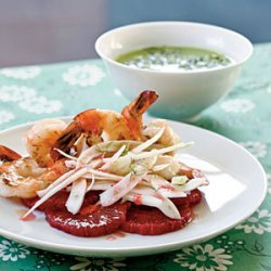 Shrimp Salad with Blood Oranges and Slivered Fennel