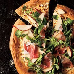 Honey-Wheat Pizza with Pear-Prosciutto Salad