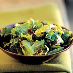 Mixed Green Salad With Dried Plums and Toasted Pecans