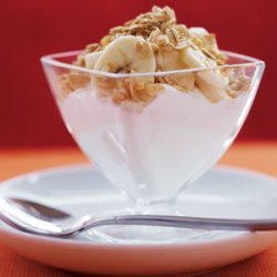 Banana Yogurt Parfait with Maple Oat Topping