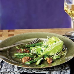 Morel-and-Asparagus Salad with Frisée and Butter Lettuce