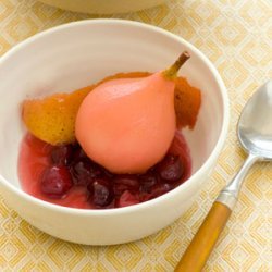 Cranberry-Poached Pears