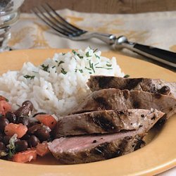 Grilled Pork Tenderloin with Black Bean Salad