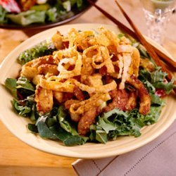 Hot Sesame Pork On Mixed Greens