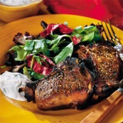 Maple-Glazed Lamb Chops With Zesty Horseradish Sauce