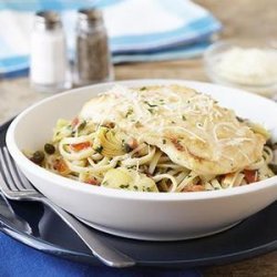 Parmesan Chicken & Artichoke Linguine