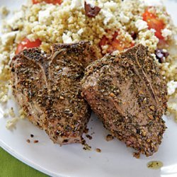 Lamb Chops with Olive Couscous