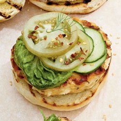 Green Tomato-Feta Burgers