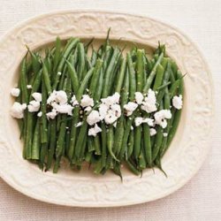 Steamed Green Beans with Cracked Pepper and Chèvre