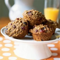 Whole Wheat, Oatmeal, and Raisin Muffins