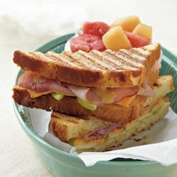 Ham, Cheese, and Apple Panini